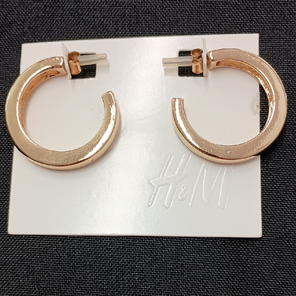 H&M Shiny Gold-Tone Earrings